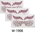 Leopard print temporary face tattoo stickers, waterproof Halloween makeup body art variant - W-1908 (Set of 3)