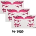 Halloween Pink Leopard Temporary Face Tattoo Sticker Waterproof Party Makeup Decals - W-1909 (Set of 3)