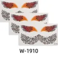 Halloween leopard print temporary face tattoo stickers for eye makeup waterproof party art - W-1910 (Set of 3)