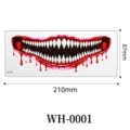 Halloween aterrador boca tatuaje temporal pegatina impermeable maquillaje cara de fiesta - WH-0001