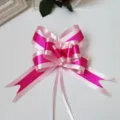 Roze Witte Strik Lint Grote Cadeauverpakking Trekbloem Huwelijk Auto Decoratie Stk - 100 stuks verpakking / Rozerood Rechte Strip