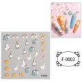 Pegatinas de uñas de pato de dibujos animados lindo en relieve 5D impermeables de manicura - F-0003