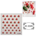 Pegatinas de arte de uñas de sandía en relieve estereoscópico 5D lindas calcomanías de bricolaje - ZC-0345