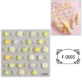 Cute 5D embossed nail art stickers featuring lovely flower designs for manicure decoration. - F-0005