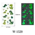 Cute cartoon dinosaur waterproof luminous temporary tattoo sticker for kids, 61x108mm size. - Dinosaur Pattern (W-1520)
