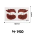 Adhesivo de tatuaje facial de maquillaje de ojos de leopardo, impermeable para fiesta. - W-1900 / 68x120mm