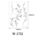 Pegatina de tatuaje temporal impermeable diseño de plantas y hojas variante W1752 - Vid Floral de Boceto (W-1752)