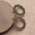 Antike filigrane runde Verbinder Anhänger für DIY Schmuckherstellung Ohrringe, Basteln Zubehör. - Antik-Bronze