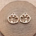 Goldfarbiger ausgehöhlter Katzen-Stern-Anhänger DIY Zubehör für handgemachten Schmuck. - KC Gold