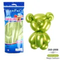 Dunpai 260 magic balloon lemon green metallic latex modeling balloon set 100pcs - Metallic Light Green