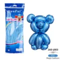 Metallic blue 260 magic long balloons 100pcs set, perfect for DIY bear modeling party decor. - Metallic Blue