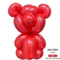 Red 260 magic twist metallic balloons bear shape DIY decoration 100 pcs pack party supplies - Pearly Red