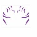 Tatuaje temporal de cara de anime morado, pegatina corporal impermeable de demonio. - ZLBT - estilo púrpura - cara