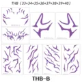 Conjunto de pegatinas de tatuaje de demonio violeta variante con varias partes del cuerpo. - ZLBT - estilo púrpura (8 hojas)