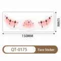 Halloween face sticker waterproof temporary freckle tattoo sticker for party makeup 150x52mm - QT-0175 / 150*52mm