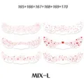 Temporary face freckle tattoo sticker set, waterproof red heart and star makeup variant. - MIX-L(165-170) Set of 6 Styles / 150*52mm