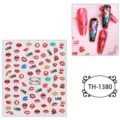 Cute lip love nail stickers waterproof Valentine's Day decorative DIY decals for girls. - TH-1380 (Lips & Cherry)