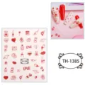Valentine's day cute red nail art stickers decorative decals waterproof DIY hand ledger - TH-1385 (Valentine Bear)