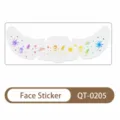 Weihnachten Laser Glitzer Gesichtsaufkleber Temporäres Tattoo für Kinder QT-0205 - QT-0205 (Laser-Stil)