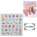 Pegatinas de gel suave 5D DIY lindo monstruo y ojos decoraciones para arte de uñas diseño - Pegatina de Dibujos Animados (RJ-0002) / 60X60mm