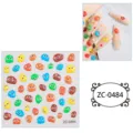 5D stereo jelly soft relief nail stickers cute cartoon eye DIY scrapbooking adhesive decals - ZC-0484