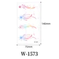 Colorful comet temporary tattoo sticker sheet, 140x75mm waterproof body art for kids. - W-1573