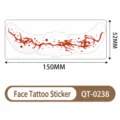 Christmas glitter face stickers sparkly red antler temporary tattoo facial art 150x52mm - QT-0238 / 150*52mm