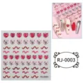 Pegatinas de uñas 5D lindas corazón y ondas autoadhesivas DIY para decoración de arte - Pegatina de Dibujos Animados (RJ-0003) / 60X60mm