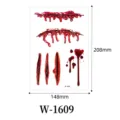 Halloween temporary bloody scar tattoo stickers waterproof wound makeup party stickers 148x208mm - W-1609