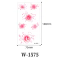 Waterproof temporary tattoo sticker sheet with cute pink heart and ribbon designs for kids. - W-1575