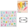 5d cute cartoon jelly bean nail stickers diy relief embossed sticker sweet doodle decals - ZC-0486