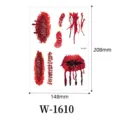 Halloween temporary tattoo stickers waterproof bloody scar horror wound makeup party sticker - W-1610