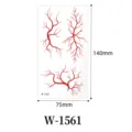 Halloween red blood vessel temporary tattoo sticker waterproof gothic face body art decor. - W-1561