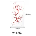 Halloween red blood vessel temporary tattoo sticker, waterproof gothic face body art decor. - W-1562