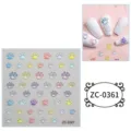 Adesivi per unghie zampa di gatto in gel morbido 5D in rilievo, decorazioni manicure ZC-0361 - 60X60mm / ZC-0361 (Artigli di Gatto)