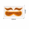 Pegatina de tatuaje de cara con estampado de leopardo impermeable maquillaje Halloween - W-1902 / 68x120mm