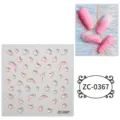 Adesivi per Nail Art Iridescenti 5D Goccia d'Acqua Rilievo 3D Decalcomanie Manicure - 60X60mm / ZC-0367 (Gocce d'Acqua Irregolari)