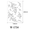 Adhesivo de tatuaje floral de boceto temporal impermeable para arte corporal. - Líneas Florales (W-1754)