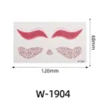 Pink leopard print heart face tattoo sticker temporary makeup party festival 120x68mm - W-1904 / 68x120mm