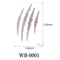 Waterproof pink leopard claw glitter temporary tattoo sticker for party festival 12x21cm - WB-0001 / 120x210 mm