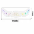 Halloween purpurina pegatinas cara tatuaje temporal holográfico murciélago 150x52mm - QT-0194 (Estilo holográfico) / 150*52mm