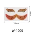 Leopard print face tattoo sticker waterproof temporary makeup sticker for party 120x68mm - W-1905 / 68x120mm