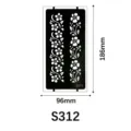 PVC hollow tattoo template sticker floral pattern DIY body painting tool S312 - S-0312 / 96*186mm