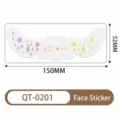 Pegatina de cara de Navidad láser brillante tatuaje temporal impermeable fiesta maquillaje - QT-0201 (Estilo holográfico)