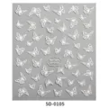 Adhesivos de arte de uñas de mariposa blanca en relieve 5D decoración DIY para funda - 5D-0105