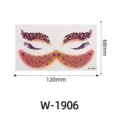 Leopard print temporary face tattoo stickers eye makeup party festival waterproof 1pc - W-1906 / 68x120mm