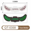 Halloween luminous face sticker waterproof temporary tattoo scar design party makeup 150x52mm - QT-0358 Glow-in-the-Dark Style / 150*52mm