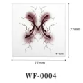 Adhesivo de tatuaje temporal gótico oscuro impermeable, símbolo del zodíaco de 77x77mm. - Géminis (WF-0004)