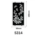 PVC hollow tattoo stencil template, floral henna body art sticker, size 186x96mm. - S-0314 / 96*186mm