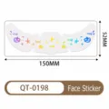 Halloween holographic temporary face tattoo sticker with cute pumpkin and spooky boo designs. - QT-0198 (Laser Style) / 150*52mm